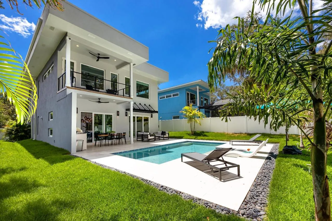 #4 Tropical Paradise With Saltwater Heated Pool 10 Min To Siesta Key * Sarasota