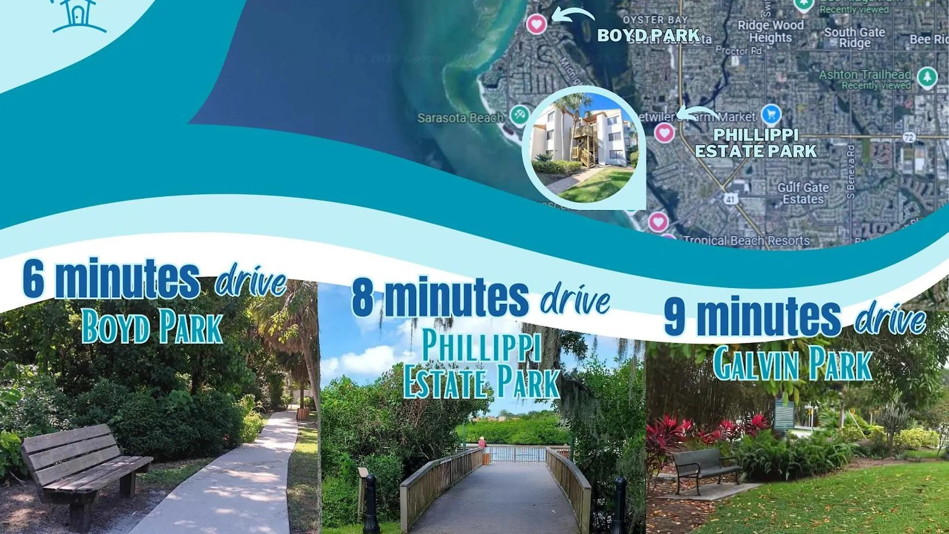 Holiday home Charming 2br Lagoon-view Steps To Siesta Key