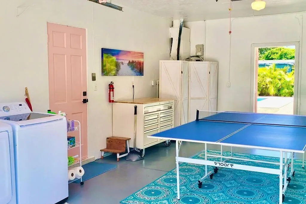 The Pink Flamingo Mid Century Heated Pool Paradise *